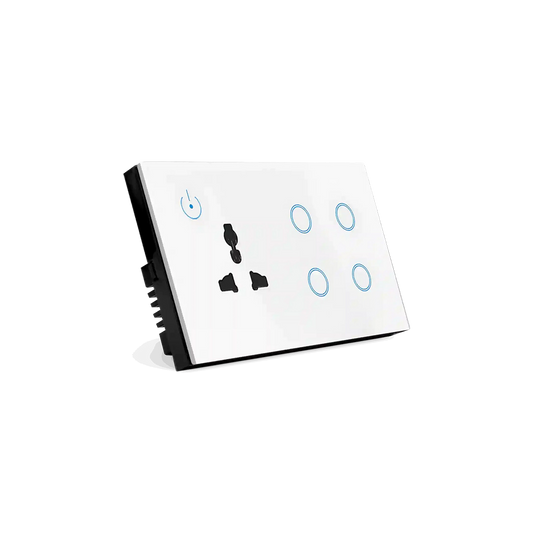4 Gang and Universal Socket-Smart Switch Crystal Series
