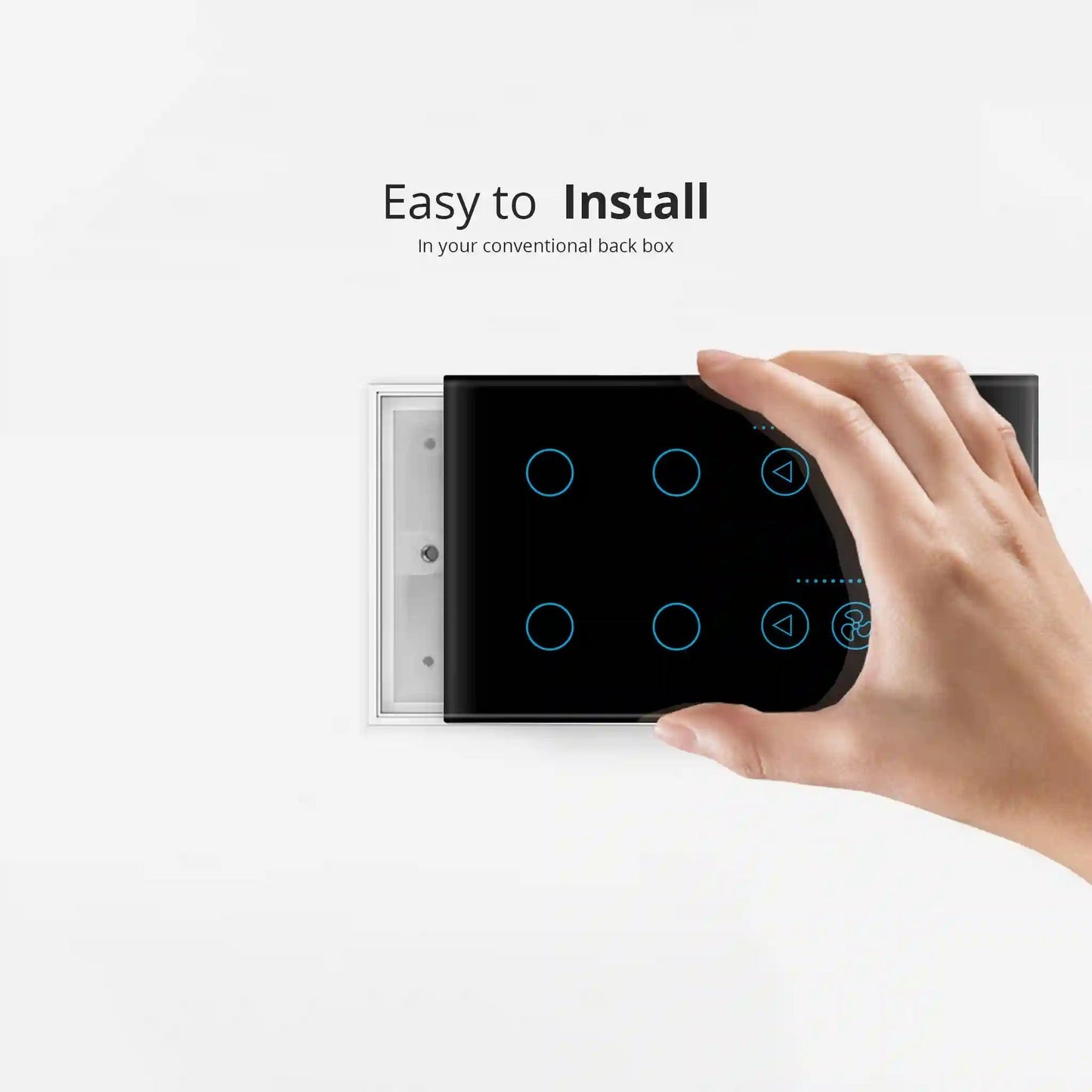4 Gang and 2 Fan-Smart Switch Crystal Series